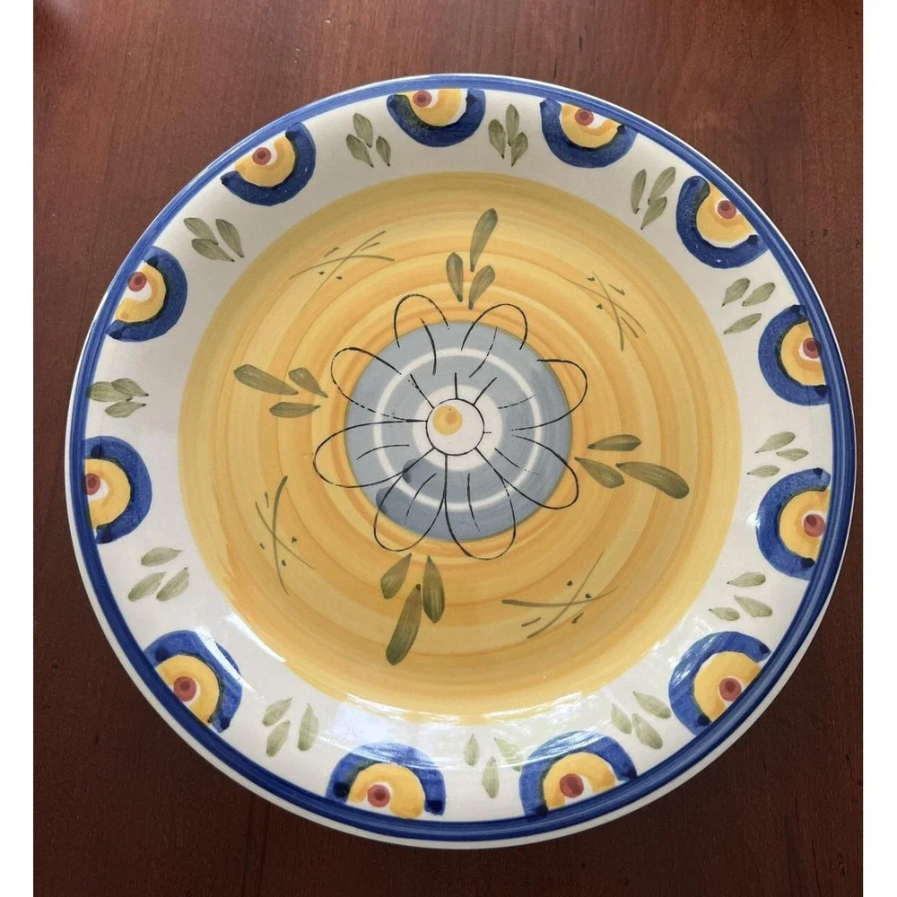 Vtg Talavera by PHILIPPE RICHARD Hand Painted Dinner Plates 10.5